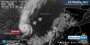 L'uragano Ophelia si prepara a divenire depressione extratropicale