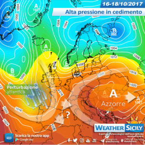 Sicilia, alta pressione in uscita: si aprono le porte atlantiche. Sblocco a partire dal weekend?