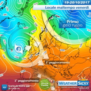 Sicilia, alta pressione in uscita: si aprono le porte atlantiche. Sblocco a partire dal weekend?