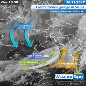 Sicilia, weekend invernale: rovesci e temporali, forti venti e crollo termico. *FOCUS NEVE*