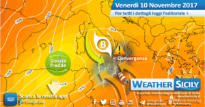 Sicilia, arriva la seconda perturbazione atlantica: lieve richiamo mite prefrontale giovedì