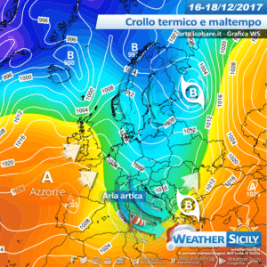 Sicilia, crollo termico e maltempo sparso nel weekend. Si apre un periodo freddo