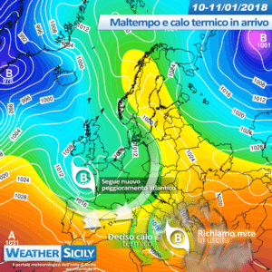 Sicilia, arriva la svolta meteo: crollo termico di 10 gradi. Insidiosa fase perturbata dalla notte