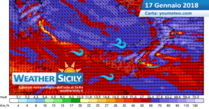 Sicilia, intensi venti da W/NW mercoledì. Le condizioni meteo-marine per le prossime 24 ore