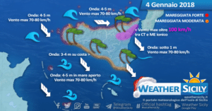 Sicilia, nuova burrasca da W/NW dalla serata. Le condizioni meteo-marine per le prossime 24 ore