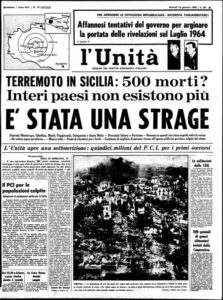 Terremoto del Belice, 50 anni dalla terribile tragedia