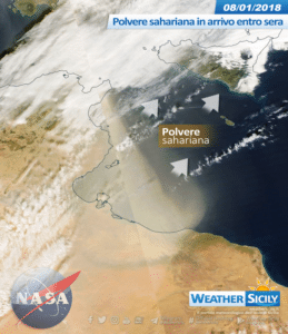 Sicilia, forte Scirocco in arrivo. Attesa burrasca sul settore tirrenico. Condizioni meteo-marine 7-8 gennaio