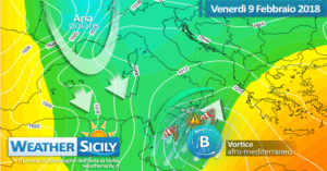 Sicilia, torna il maltempo venerdì. Possibili fenomeni intensi sul settore sud-orientale. Arriva la neve!