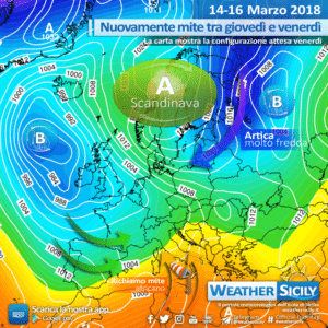 Sicilia: perturbato venerdì. Primavera per poche ore domenica con crollo termico entro la serata.