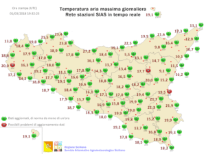 Sicilia, atteso un deciso scioglimento delle nevi in Appennino entro le prossime 120 ore