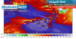 Sicilia, sabato burrascoso e mite. Calo termico a seguire con locali fasi di maltempo.