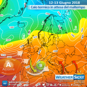 Sicilia: incisivo calo termico da venerdì (non ovunque). Nuovo rialzo termico a seguire.