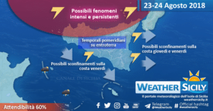 Sicilia, clou della fase instabile: 36 ore circa da attenzionare!