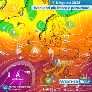 Sicilia, lieve calo termico e maltempo diffuso nel week-end: possibili fenomeni intensi!