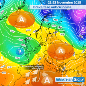 Sicilia: fase mite con instabilità diffusa (localmente intensa) e forti venti. Calo termico da martedì sera.