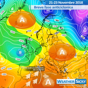 Sicilia: breve fase anticiclonica. Ritorna lo Scirocco da venerdì. Weekend perturbato?