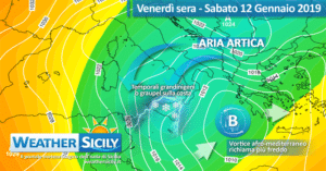 Sicilia, tendenza fredda e burrascosa per metà settimana: pre-analisi.