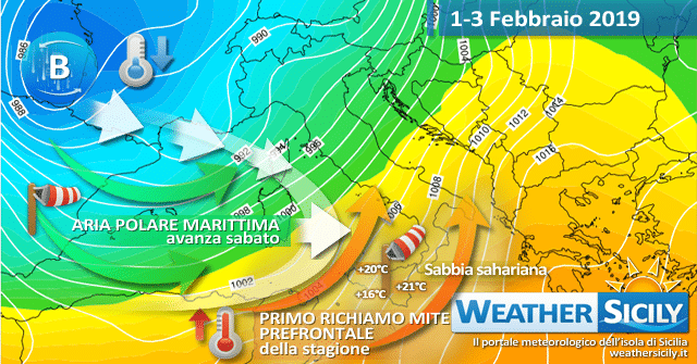 Sicilia, fase perturbata localmente da attenzionare. Maxi nevicate sull'Etna.