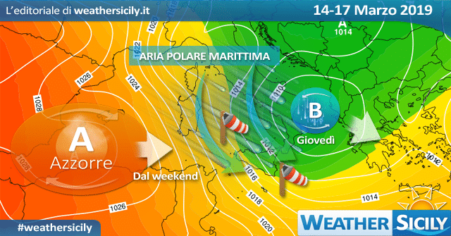 Sicilia: veloce peggioramento giovedì con forti venti. Alta pressione dal weekend.