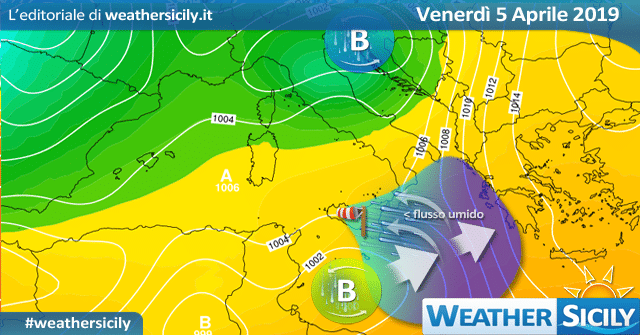 Sicilia: forte Scirocco e prima fase perturbata giovedì.