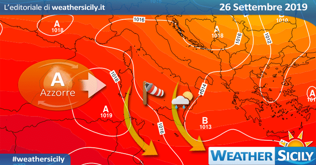 Sicilia, blanda instabilità su tirreniche al pomeriggio. Lieve calo termico.