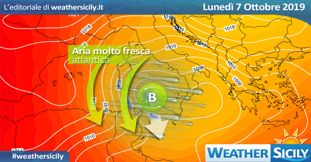 Sicilia: weekend fresco, localmente instabile su tirreniche.