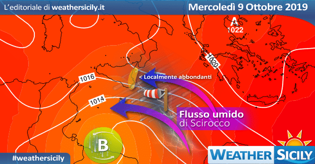 Sicilia: mercoledì ancora instabilità sul settore orientale.