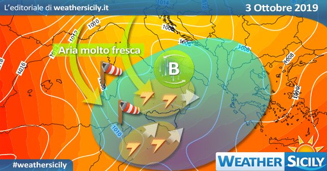 Sicilia, l'autunno è pronto: primo peggioramento e calo termico. Rischio forti fenomeni!