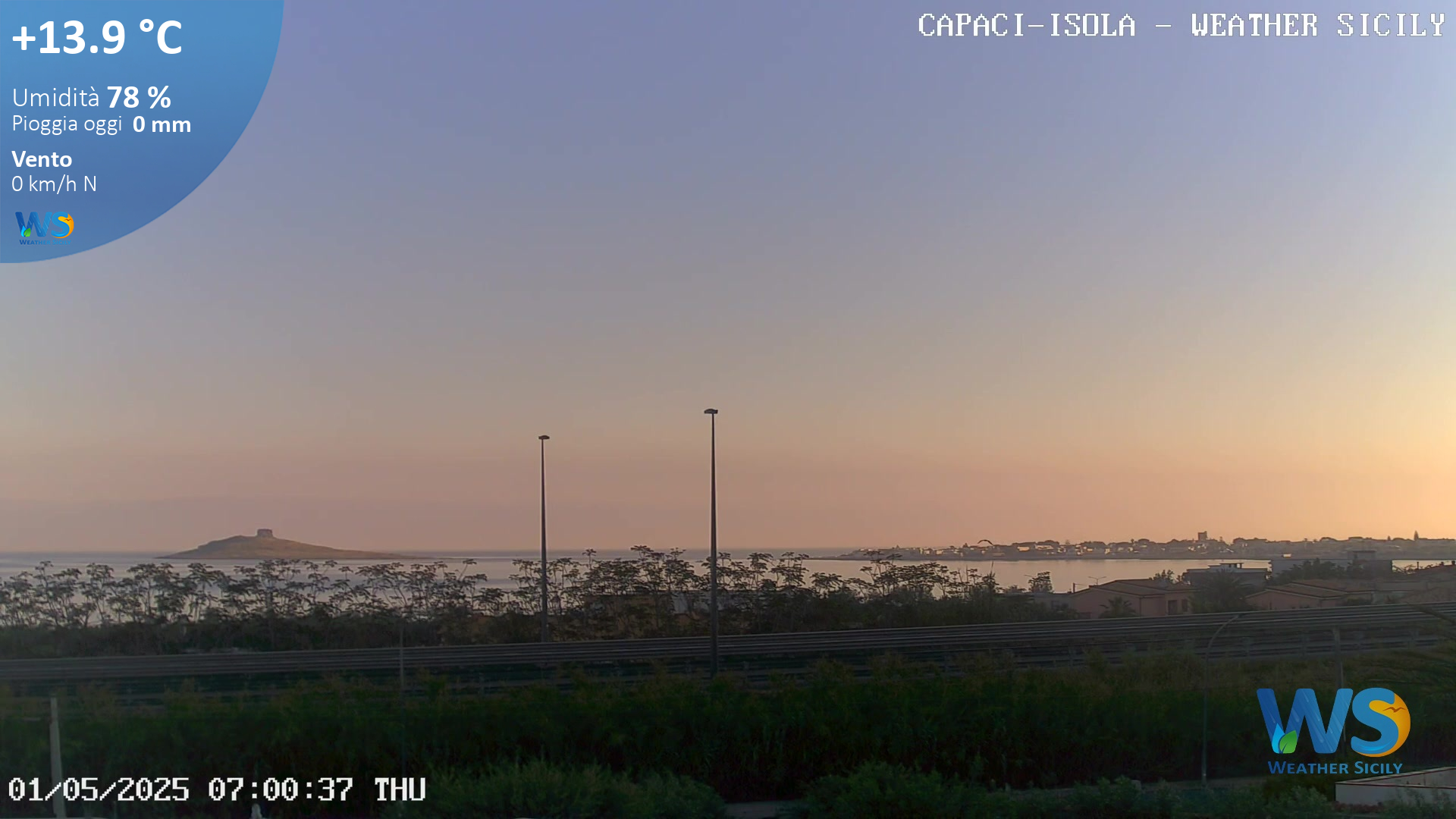 Palermo – Webcam Capaci, vista autostrada A29 Isola delle Femmine