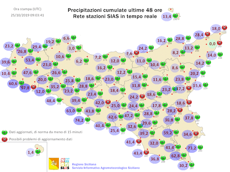 Meteo Sicilia, notte temporalesca: un disperso a Licata. Evoluzione.