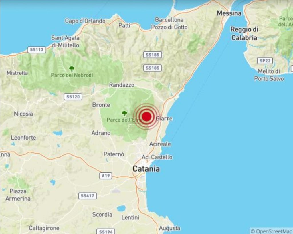 Sicilia, scossa di terremoto nella notte nelle zone etnee