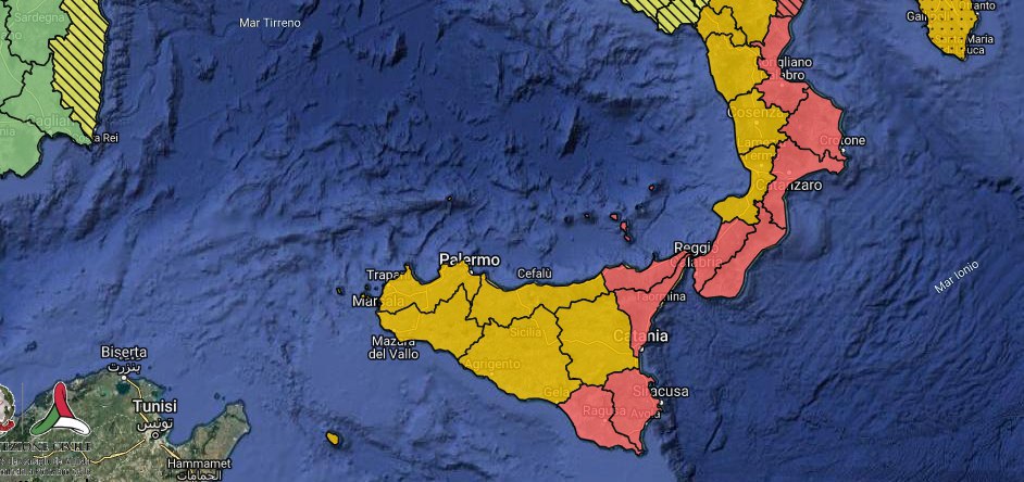 Martedì allerta meteo rossa su Sicilia orientale.