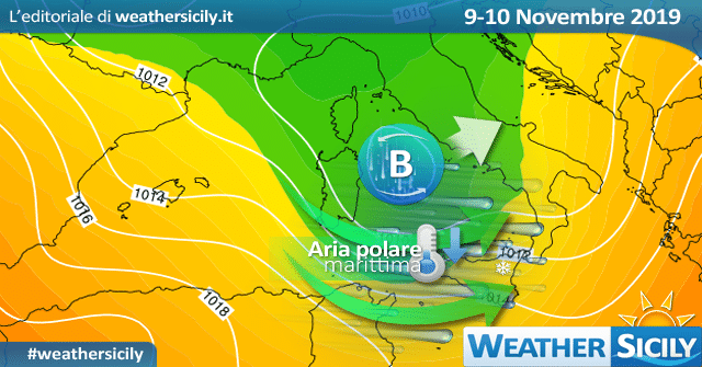 Meteo Sicilia, è arrivata l'aria polare: ecco le temperature alle ore 15:00.