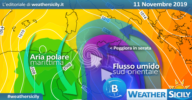 Meteo Sicilia, è arrivata l'aria polare: ecco le temperature alle ore 15:00.