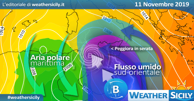 Sicilia: lunedì allerta meteo arancione su tutta la regione.