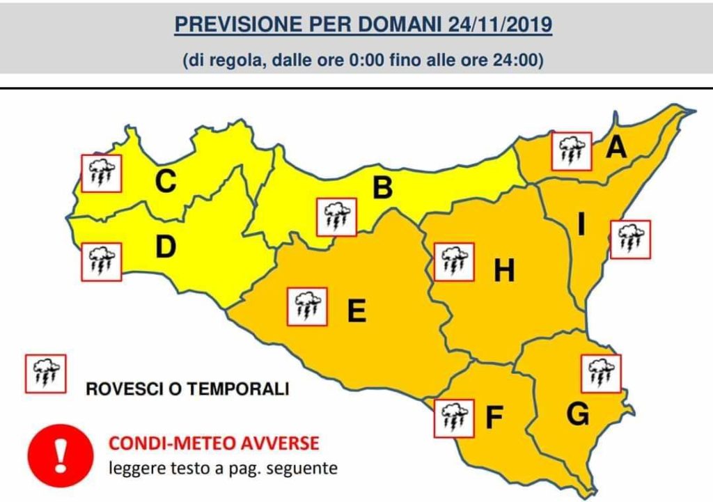 Sicilia: lunedì instabilità diffusa e localmente persistente.