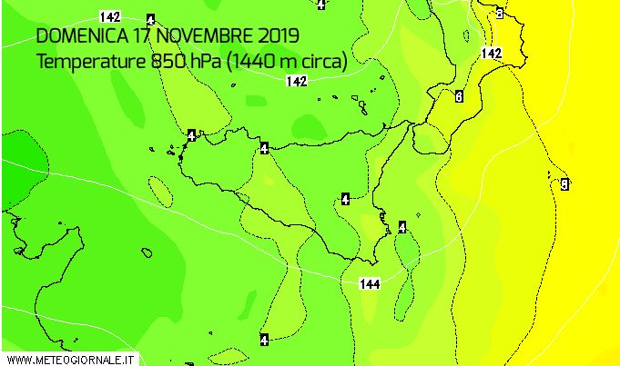 Crollo termico entro poche ore in Sicilia.