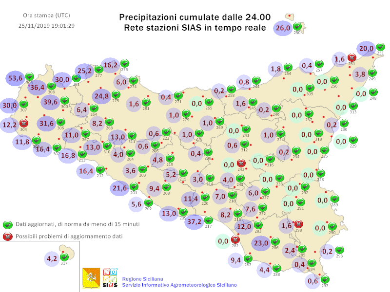 Sicilia: graduale miglioramento martedì. Segue pausa pluviometrica?