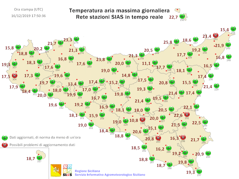 Sicilia: calo termico martedì, ancora mite su tirreniche per Scirocco.