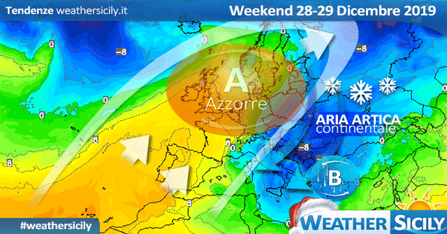 Aria artica in Sicilia: crollo termico alle porte e neve a bassa quota.