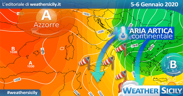 Sicilia, nuovo impulso artico per l'Epifania: atteso soltanto freddo secco.