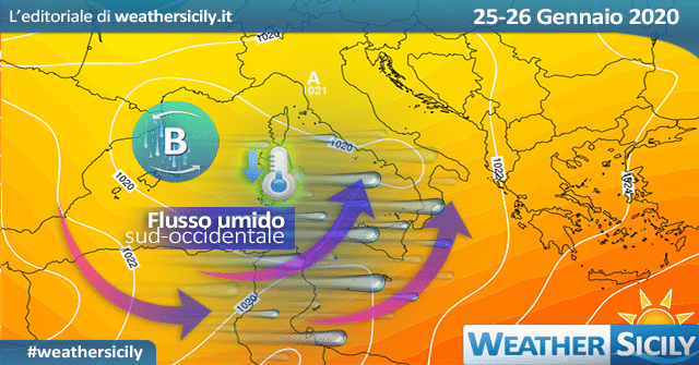 Sicilia: flusso atlantico porterà 48 h ventilate.