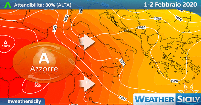 Sicilia: flusso atlantico porterà 48 h ventilate.