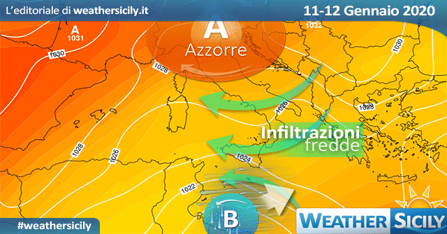 Sicilia: nubi in aumento e locali piogge nel weekend.