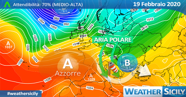 Sicilia: calo delle temperature giovedì. Attesa qualche locale pioggia.