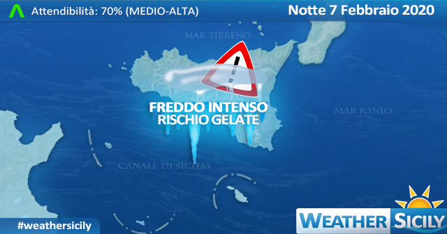 Sicilia: registrate temperature gelide in nottata.