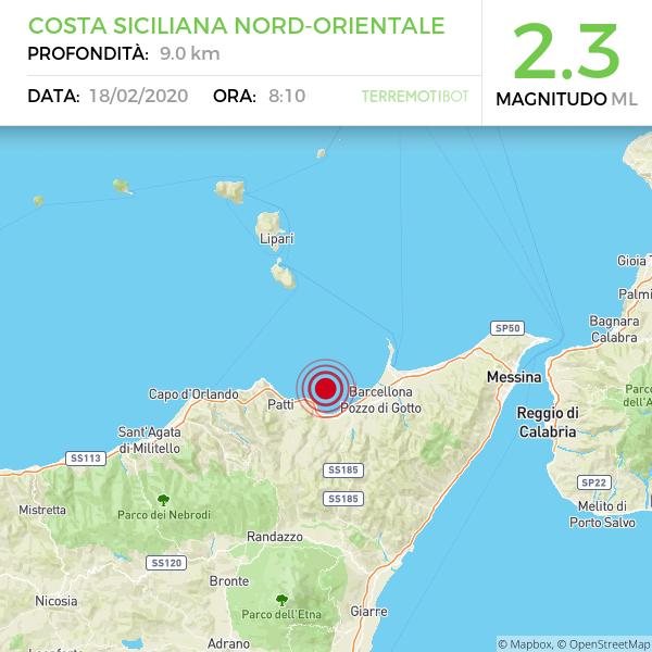 Sicilia: scossa di terremoto 3.0 nelle Madonie. Epicentro a Caltavuturo.