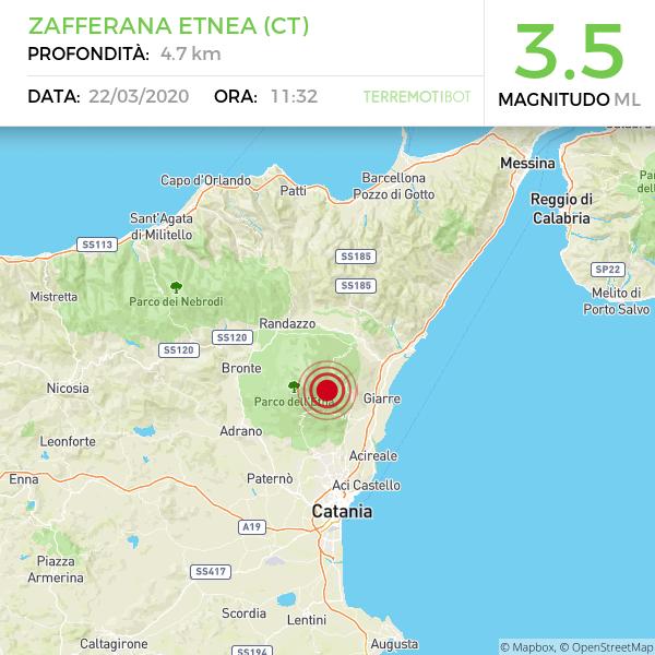 Sicilia: scossa di terremoto 3.5 a Zafferana Etnea