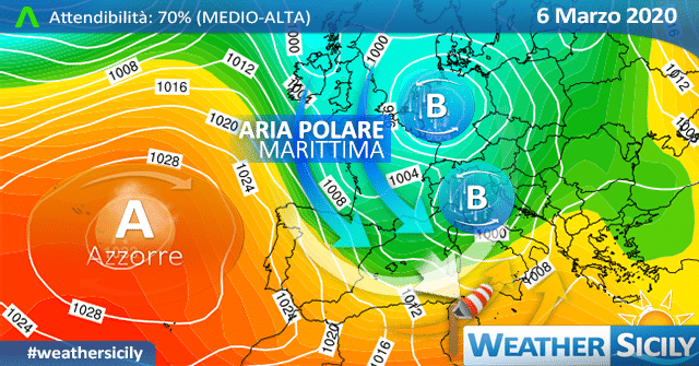 Sicilia, weekend freddo e instabile: arriva il terzo impulso polare!