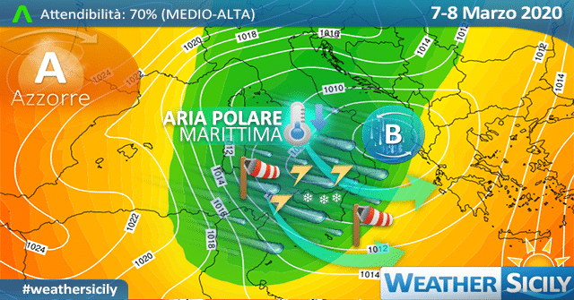 Sicilia, weekend freddo e instabile: arriva il terzo impulso polare!